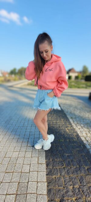 Sweatshirt mit Reißverschluß, Tasche und Kapuze von LALU – Bild 2