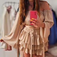 2-tlg. Set mit Hosenrock von Vasari Beige