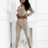 2-tlg. Set La Creme Beige