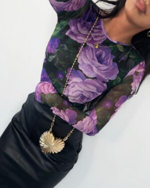 Bluse mit Blumenmuster LA MILLA Violett