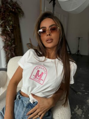 T-shirt La Manuel AURA ecru - obrazek 2