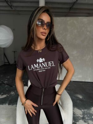 T-shirt La Manuel CRIME braun - obrazek 3