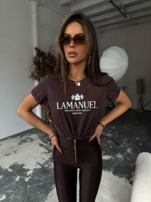 T-shirt La Manuel CRIME braun - obrazek 2