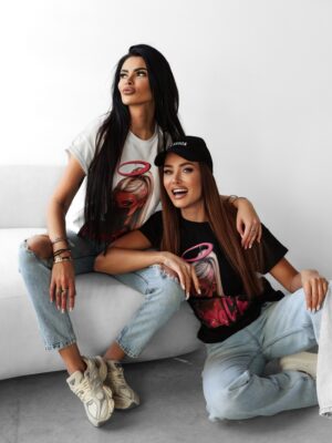 T-shirt OLA VOGA "LOTE" Ecru - obrazek 2
