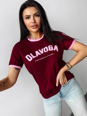 T-shirt Ola Voga "Lemon" Bordeaux – Bild 2