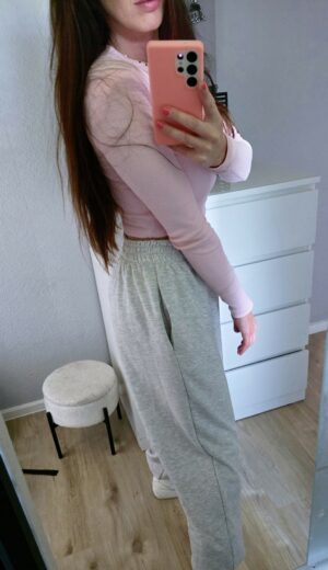 Jogginghose La Milla Grau Baumwolle – Bild 5
