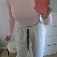 Jogginghose La Milla Grau Baumwolle