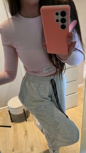Jogginghose La Milla Grau Baumwolle – Bild 3