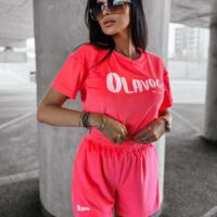 2-tlg. Set Velour Ola Voga Neon
