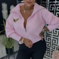 Pullover mit Reißverschluss Lola Bianka Rosa