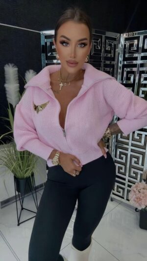 Pullover mit Reißverschluss Lola Bianka Rosa