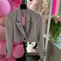 Blazer mit Rose Millagro grau